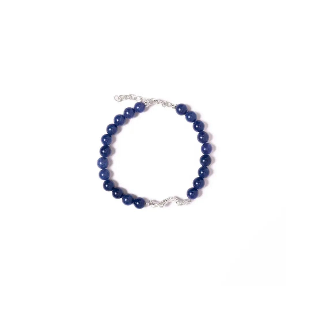 armbånd-blå-fluorit-perle-sterling-sølv-16+2,5-cm