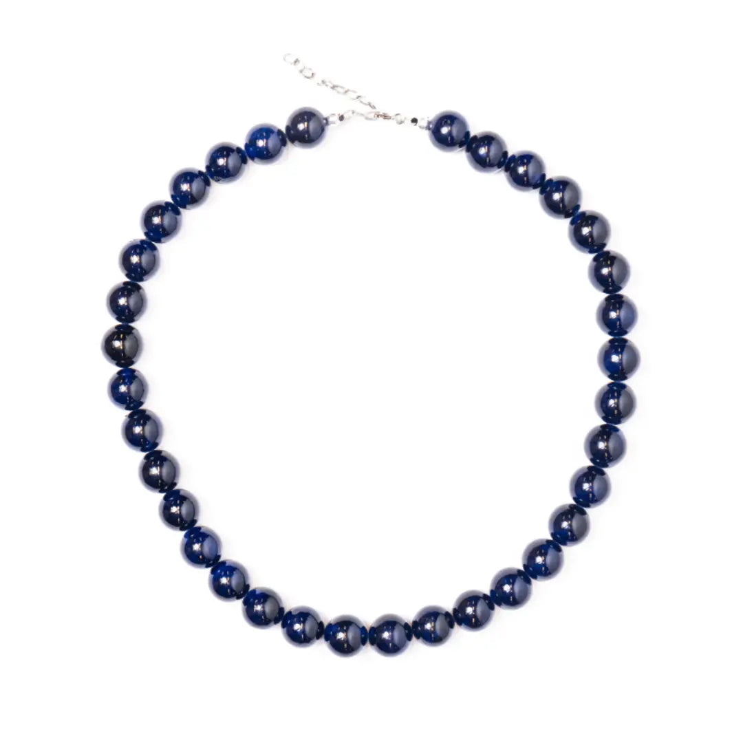 halskæde-blå-fluorit-perle-sterling-sølv-42+4-cm