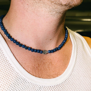 Blue collar necklace